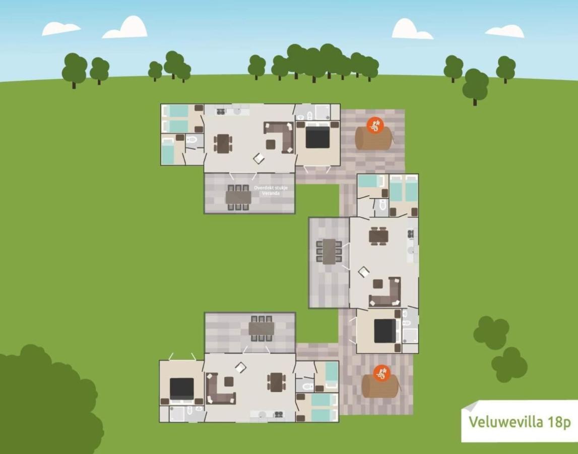 18 Persoons Veluwe Villa Вортхёйзен Экстерьер фото